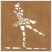 Decor Perete De Grădină 55X55 Cm Design Balerină Oțel Corten