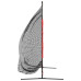 Plasă De Baseball Portabilă Negru/Roșu 215X107X216 Cm Poliester