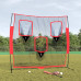 Plasă De Baseball Portabilă Negru/Roșu 183X105X183 Cm Poliester