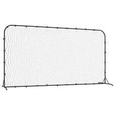 Plasă De Ricoșeu Fotbal, Negru, 366X90X183 Cm, Hdpe