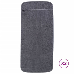 Prosoape De Plajă, 2 Buc., Antracit, 60X135 Cm, Textil 400 Gsm