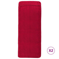 Prosoape De Plajă, 2 Buc., Vișiniu, 60X135 Cm, Textil 400 Gsm