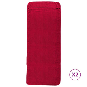 Prosoape De Plajă, 2 Buc., Vișiniu, 60X135 Cm, Textil 400 Gsm
