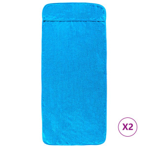 Prosoape De Plajă, 2 Buc., Turcoaz, 75X200 Cm, Textil 400 Gsm