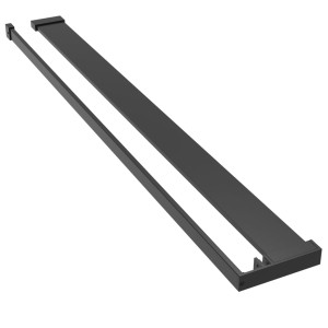Raft De Duș Pentru Perete Cabină De Duș, Negru, 80 Cm, Aluminiu