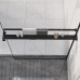 Raft De Duș Pentru Perete Cabină De Duș, Negru, 80 Cm, Aluminiu