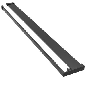 Raft De Duș Pentru Perete Cabină De Duș Negru, 115 Cm, Aluminiu