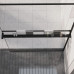 Raft De Duș Pentru Perete Cabină De Duș Negru, 118 Cm, Aluminiu