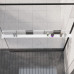 Raft De Duș Pentru Perete Cabină De Duș, Alb, 115 Cm, Aluminiu