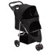 Cărucior Pliabil Pentru Câini Negru 80X46X98 Cm Țesătură Oxford