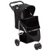 Cărucior Pliabil Pentru Câini Negru 80X46X98 Cm Țesătură Oxford