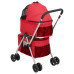 Cărucior Pliabil Câini 2 Niveluri Roșu 83X48X97Cm Textil Oxford