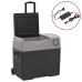 Ladă Frigorifică Cu Roată&Adaptor 40 L Negru&Gri Polipropilenă