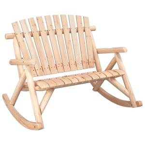 Bancă Balansoar Cu 2 Locuri, 123X96X102 Cm, Lemn Masiv Molid