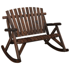 Bancă Balansoar Cu 2 Locuri, 123X96X102 Cm, Lemn Masiv Molid