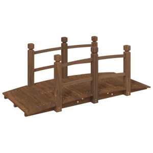 Pod De Grădină Cu Balustrade, 150X67X56 Cm, Lemn Masiv De Molid