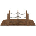 Pod De Grădină Balustrade Cu Lanț 150X67X56 Cm Lemn Masiv Molid