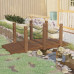 Pod De Grădină Balustrade Cu Lanț 150X67X56 Cm Lemn Masiv Molid