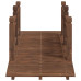 Pod De Grădină Cu Balustrade, 150X67X56 Cm, Lemn Masiv De Molid