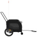Remorcă Bicicletă Animale Companie Gri/Negru Textil Oxford/Fier