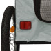 Remorcă Bicicletă Animale Companie Gri/Negru Textil Oxford/Fier
