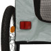 Remorcă Bicicletă Animale Companie Gri/Negru Textil Oxford/Fier