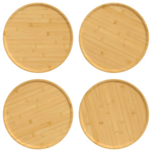 Farfurii Pentru Pizza, 4 Buc., Ø32X1,5 Cm, Bambus