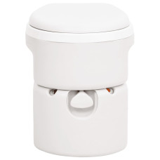 Toaletă De Camping Integrată, Alb, 24+17 L Hdpe Și Pp