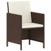 Set Mobilier De Grădină, 6 Piese, Cu Perne, Maro, Poliratan