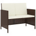 Set Mobilier De Grădină, 6 Piese, Cu Perne, Maro, Poliratan