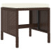 Set Mobilier De Grădină, 6 Piese, Cu Perne, Maro, Poliratan