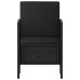 Set Mobilier De Grădină Cu Perne, 6 Piese, Negru, Poliratan