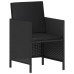 Set Mobilier De Grădină Cu Perne, 6 Piese, Negru, Poliratan