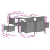 Set Mobilier De Grădină Cu Perne, 6 Piese, Negru, Poliratan