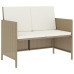Set Mobilier Pentru Grădină, 6 Piese, Cu Perne, Bej, Poliratan