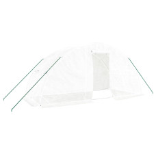 Seră Cu Cadru Din Oțel, Alb, 10 M², 5X2X2,3 M