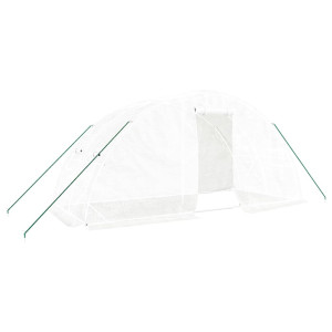 Seră Cu Cadru Din Oțel, Alb, 10 M², 5X2X2,3 M