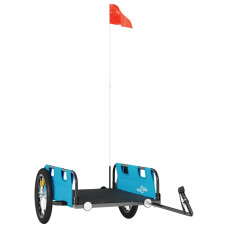 Remorcă De Bicicletă, Albastru, Textil Oxford Și Fier