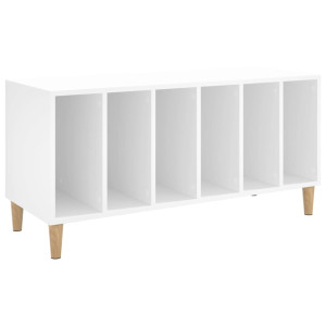 Comodă Discuri, Alb, 100X38X48 Cm, Lemn Prelucrat
