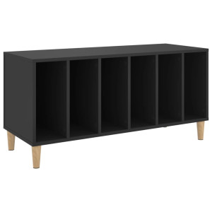 Comodă Discuri, Negru, 100X38X48 Cm, Lemn Prelucrat