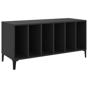 Comodă Discuri, Negru, 100X38X48 Cm, Lemn Prelucrat