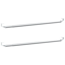Șine Pentru Perdele 2 Buc, Alb Și Argintiu, 40-60 Cm, Aluminiu