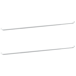 Șine Pentru Perdele 2 Buc, Alb Și Argintiu, 90-130 Cm, Aluminiu