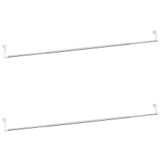 Șine Pentru Perdele 2 Buc, Alb Și Argintiu, 90-135 Cm, Aluminiu