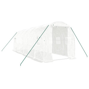 Seră Cu Cadru Din Oțel, Alb, 12 M², 6X2X2 M