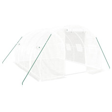 Seră Cu Cadru Din Oțel, Alb, 12 M², 4X3X2 M