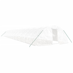 Seră Cu Cadru Din Oțel, Alb, 120 M², 24X5X2,3 M