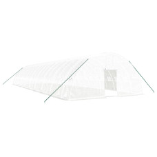 Seră Cu Cadru Din Oțel, Alb, 108 M², 18X6X2,85 M