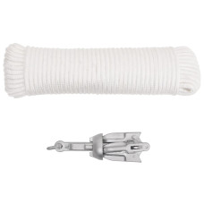 Ancoră Pliabilă Cu Funie, 0,7 Kg, Fontă Galvanizată La Cald