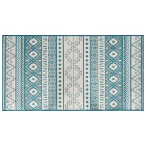 Covor De Exterior, Acvamarin/Alb, 80X150 Cm, Design Reversibil